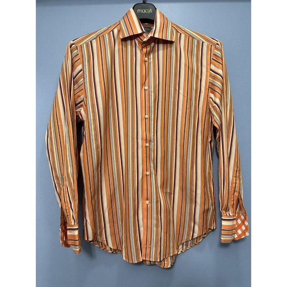 Lot of 4 Mens Thomas Dean Button Down Casual Dress Shirt Size Small - Picture 1 of 16